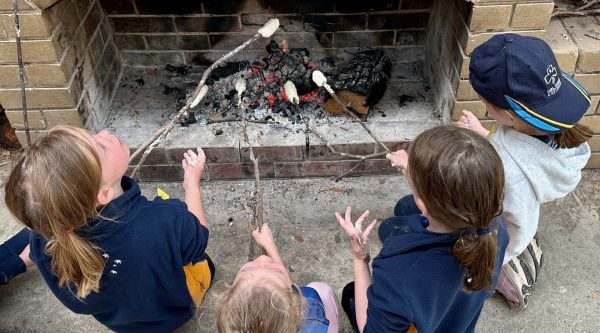 Image of Surf Coast Guides Cooking Marshmallows in the Outdoors